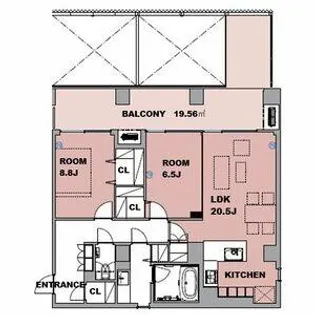 FIRST AVENUE OHORI【502号室】の間取り