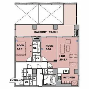 FIRST AVENUE OHORI【502号室】の間取り