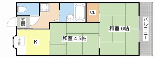 ハイネスグリーン貴生川【104号室】の間取り