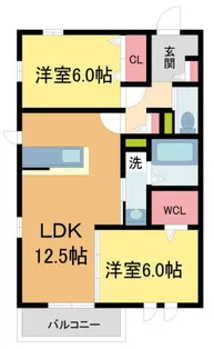 PRIMAVERA【202号室】の間取り