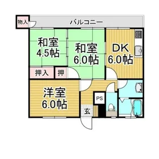 白水池 コーポ【2階】の間取り