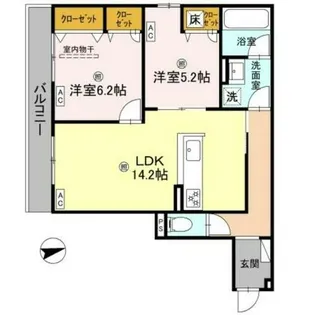D-residence荘園B【1階】の間取り