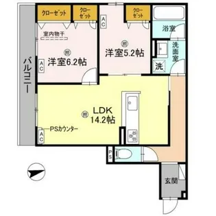 D-residence荘園B【2階】の間取り