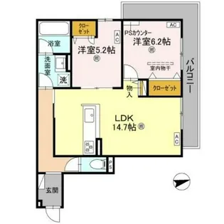 D-residence荘園B【3階】の間取り