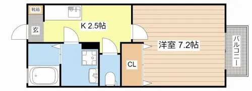 シャーメゾン彦根est【0202号室】の間取り