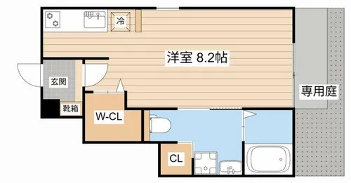 RUSH1【104号室】の間取り