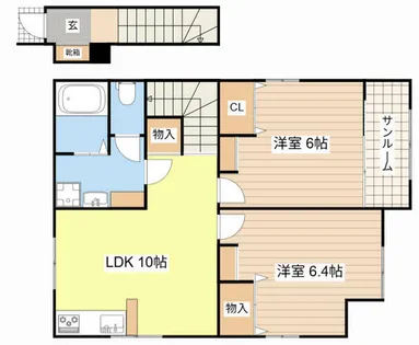 クレスト正法寺24【102号室】の間取り
