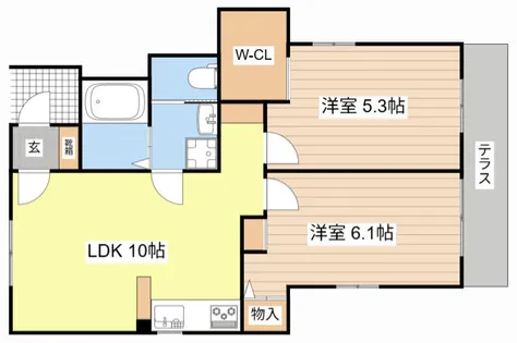 クレスト正法寺26【101号室】の間取り