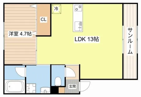 クラルス【202号室】の間取り