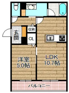 ティーエヌ伍番館【305号室】の間取り