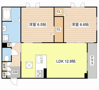 ディモーラB【1階】の間取り
