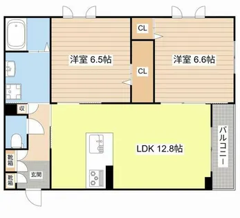 ディモーラB【206号室】の間取り