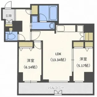 レジディア大通公園【6階】の間取り