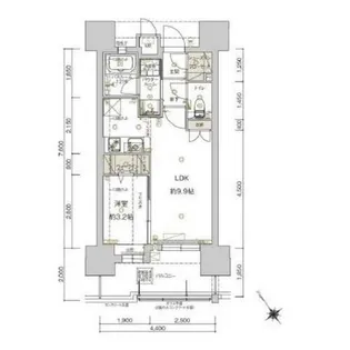 アクタス福岡県庁前グランネクスト【7階】の間取り