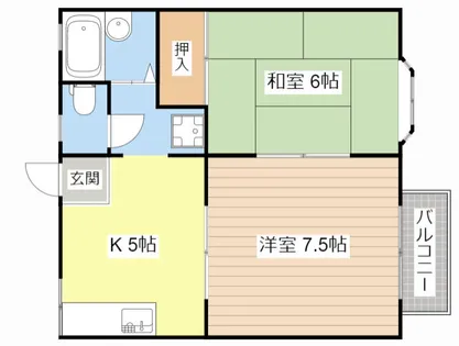 ジュネス国友【203号室】の間取り