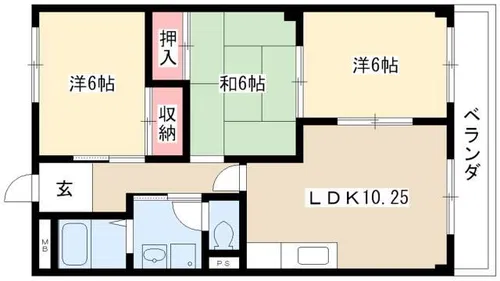 HKハイツ【3階】の間取り
