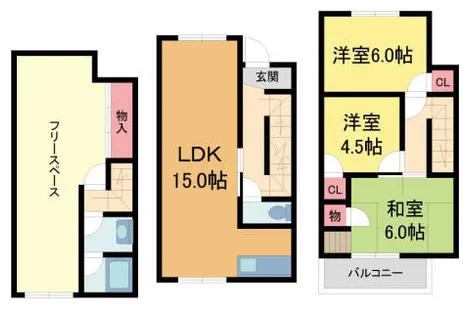 芦屋スターコート【F号室】の間取り