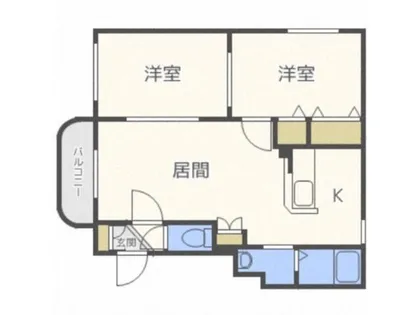 パーチェ宮の森【201号室】の間取り