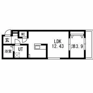 ティンガーラ須ヶ口 WEST【2階】の間取り