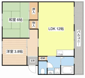 南井ハイツ【1号室】の間取り