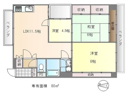 メゾンフジ【2階】の間取り