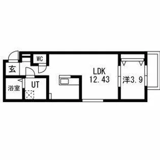 ティンガーラ須ヶ口 WEST【3階】の間取り