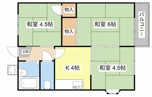 白鳥ハイツ【205号室】の間取り