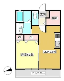 GRANDIR【102号室】の間取り