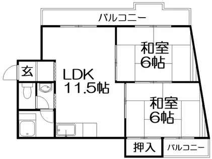 藤マンション【2階】の間取り