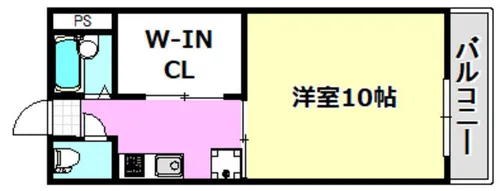 ヴェール摂津【401号室】の間取り