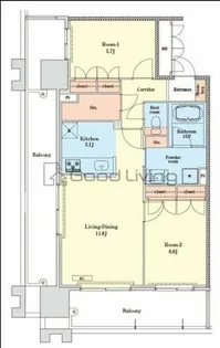 RJRプレシア天神サウス【2階】の間取り