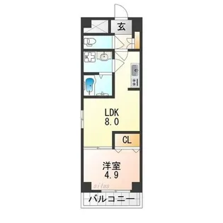 カルム共栄【1階】の間取り