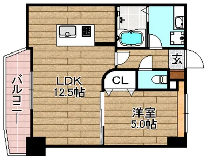 シェ ヌ・ロジエ【402号室】の間取り