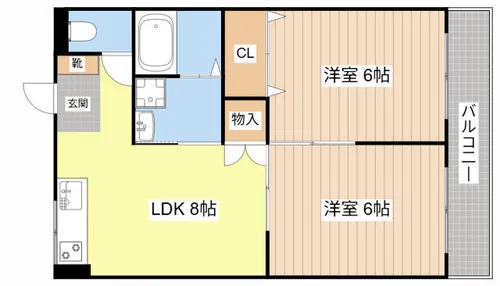 フォルサⅠ号館【205号室】の間取り