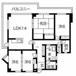 ヒルクレスト・ランターネ寺塚【403号室】の間取り