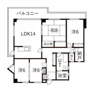 ヒルクレスト・ランターネ寺塚【403号室】の間取り