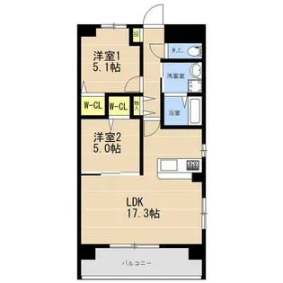 VALENTIA友泉亭【0408号室】の間取り