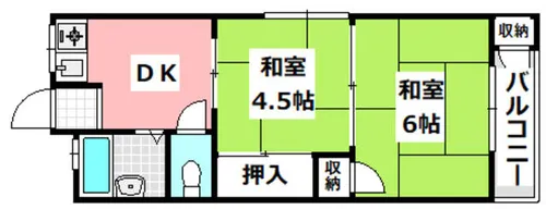 吉田マンション【2階】の間取り
