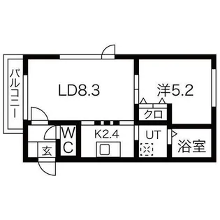 Asse kotoni【4階】の間取り