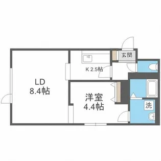 エスパスルージュ【4階】の間取り