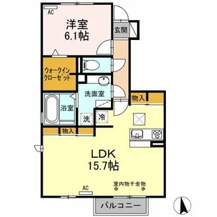 ラフィネM【1階】の間取り