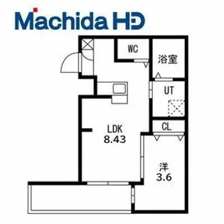 シーエムアンウエスト【3FC号室】の間取り