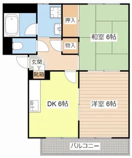 Kハイツ南彦根【B-202号室】の間取り