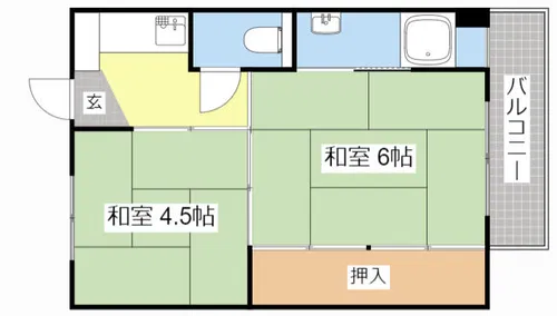 ビレッジハウス水口2号棟【3階】の間取り