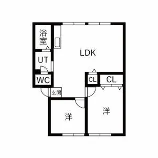 セシル若宮【102号室】の間取り