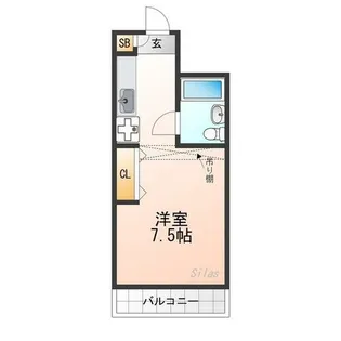 ヤングヴィレッジ嵯峨【1階】の間取り