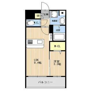 LIBTH竹下【0206号室】の間取り