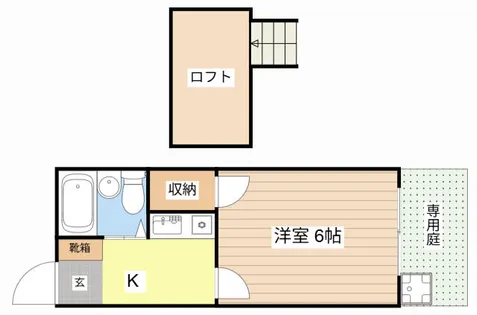コンフォート石山【103号室】の間取り