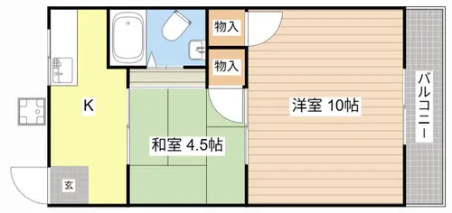 ニューハイツ青山【1-B号室】の間取り