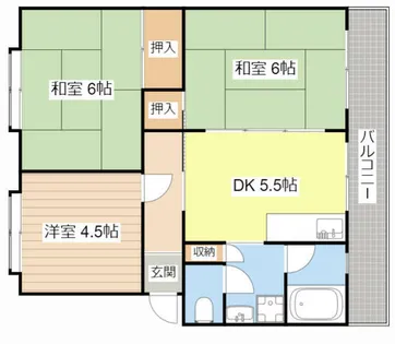 ハイツ堤下【305号室】の間取り